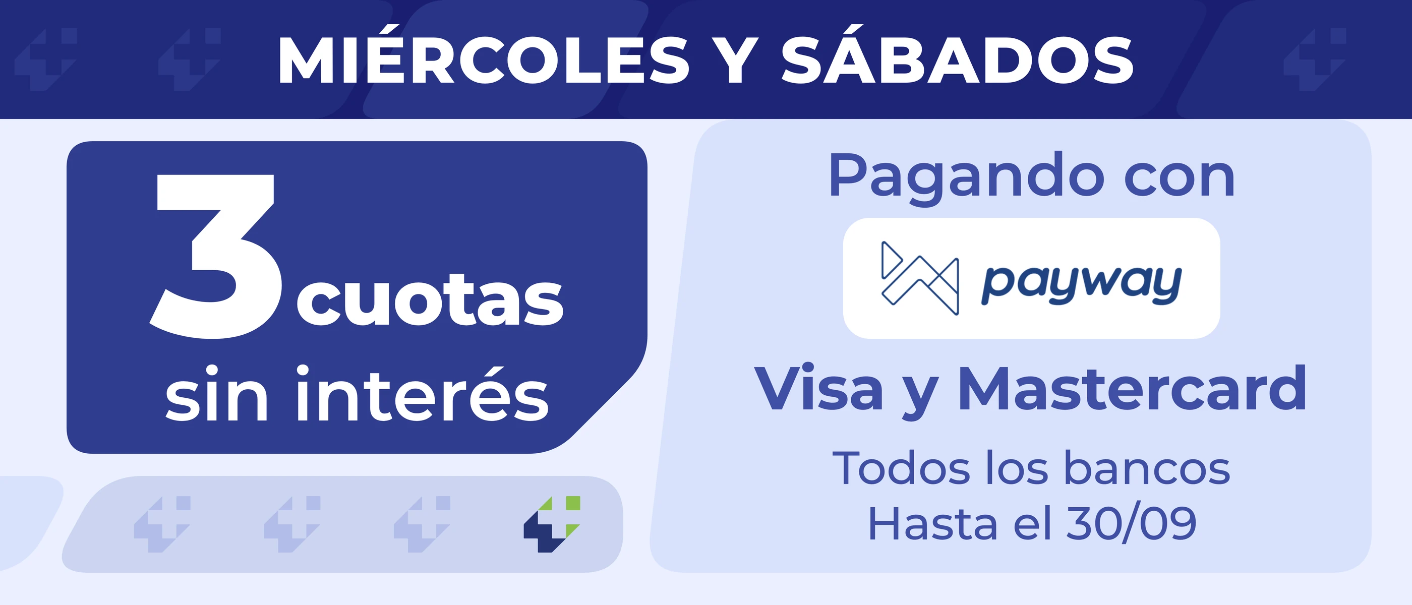 3 cuotas sin interés con GO cuotas